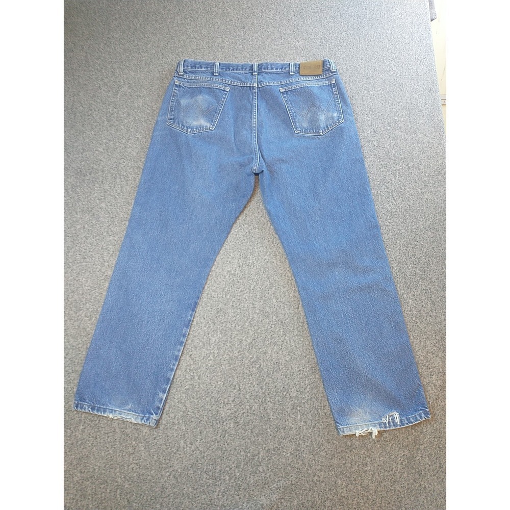 Wrangler Rugged Wear Mens Blue Straight Leg Jeans 38x29 Medium Wash 39902PW - Picture 12 of 16